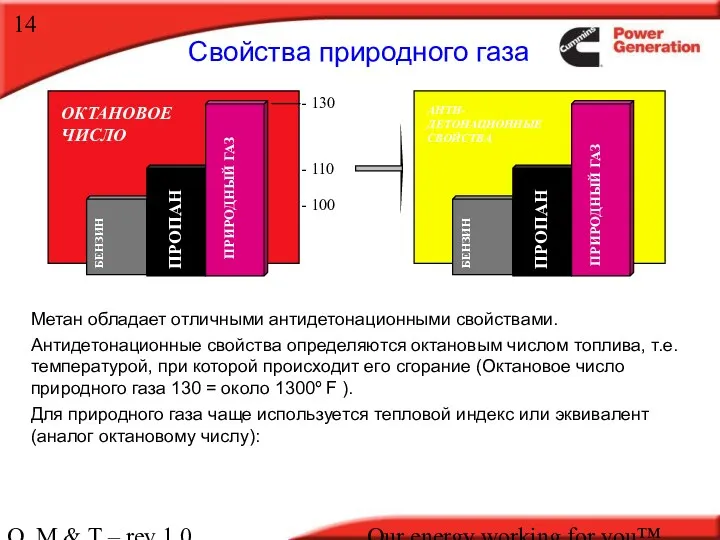 O, M & T – rev 1.0 Our energy working for you™. Свойства