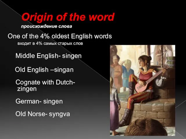 Origin of the word происхождение слова One of the 4%