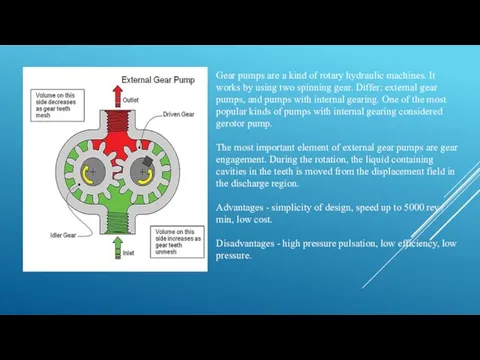 Gear pumps are a kind of rotary hydraulic machines. It