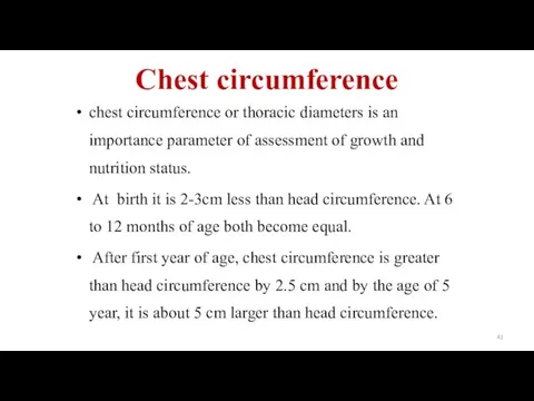 Chest circumference chest circumference or thoracic diameters is an importance