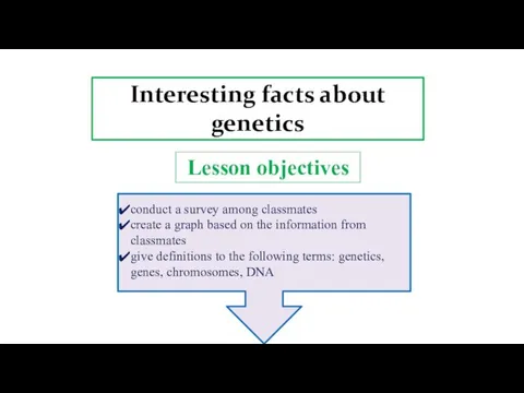 Lesson objectives сonduct a survey among classmates create a graph