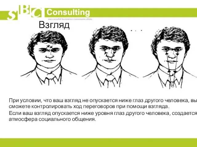 Взгляд При условии, что ваш взгляд не опускается ниже глаз