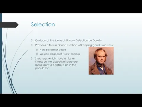 Selection Cartoon of the ideas of Natural Selection by Darwin