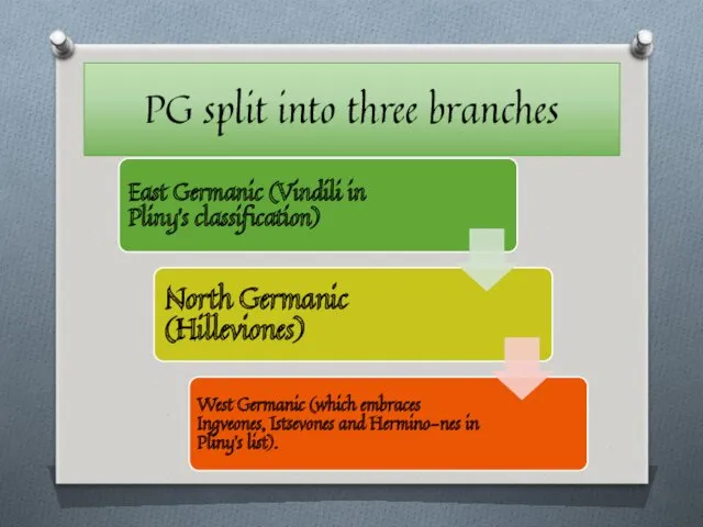 PG split into three branches