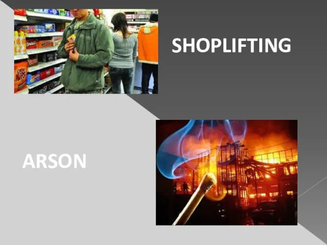 SHOPLIFTING ARSON