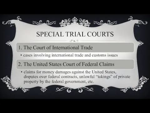 SPECIAL TRIAL COURTS