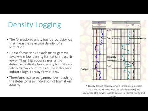 Density Logging The formation density log is a porosity log