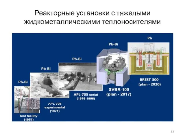 Реакторные установки с тяжелыми жидкометаллическими теплоносителями