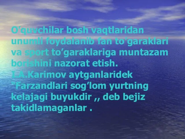 O’quvchilar bosh vaqtlaridan unumli foydalanib fan to’garaklari va sport to’garaklariga