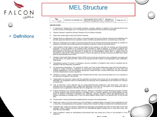 Definitions MEL Structure
