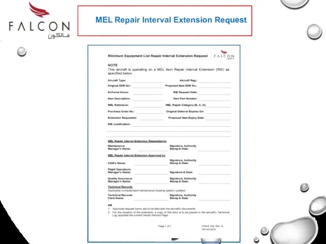 MEL Repair Interval Extension Request