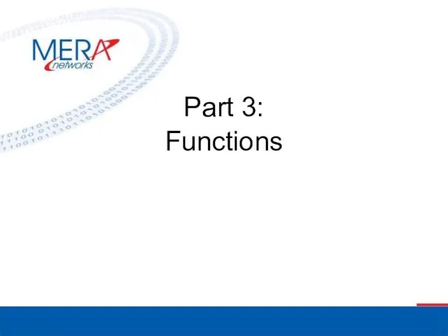 Part 3: Functions