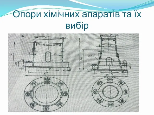 Опори хімічних апаратів та їх вибір