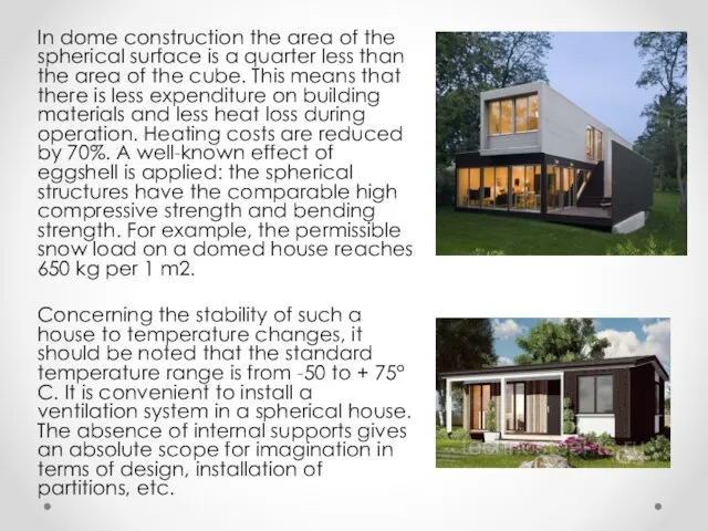 In dome construction the area of the spherical surface is