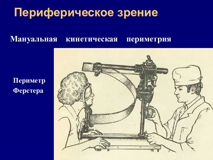 Периферическое зрение Мануальная кинетическая периметрия Периметр Ферстера