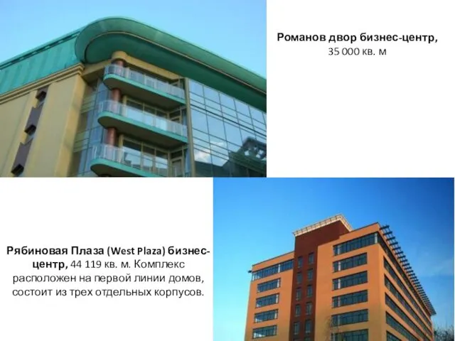 Рябиновая Плаза (West Plaza) бизнес-центр, 44 119 кв. м. Комплекс