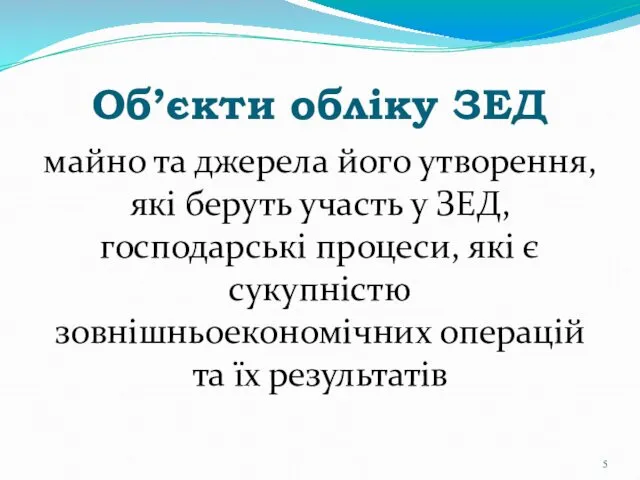 Об’єкти обліку ЗЕД майно та джерела його утворення, які беруть