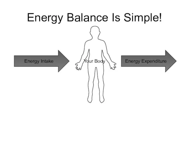 Energy Balance Is Simple! Energy Expenditure Energy Intake Your Body