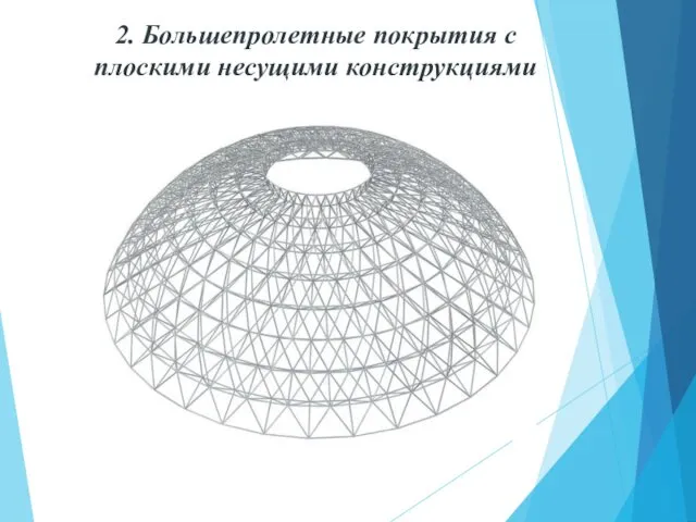 2. Большепролетные покрытия с плоскими несущими конструкциями