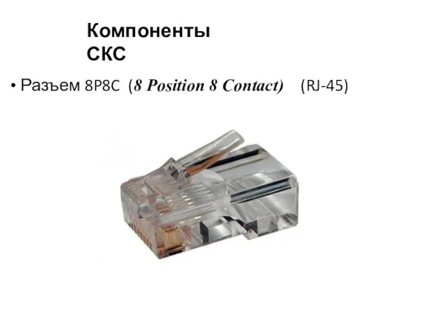 Компоненты СКС Разъем 8P8C (8 Position 8 Contact) (RJ-45)