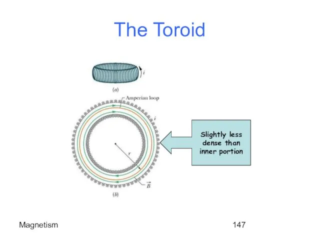 Magnetism The Toroid Slightly less dense than inner portion