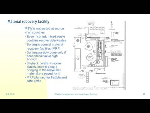 8.9.2016 Waste management and recycling - Sorting Material recovery facility