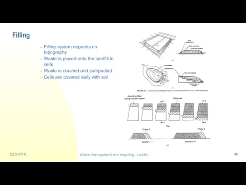 22.9.2016 Waste management and recycling - Landfill Filling Filling system