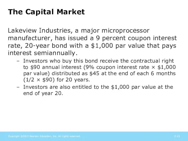 The Capital Market Lakeview Industries, a major microprocessor manufacturer, has
