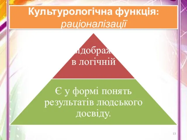 Культурологічна функція: раціоналізації