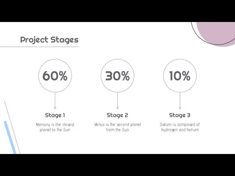 Project Stages Stage 1 Mercury is the closest planet to