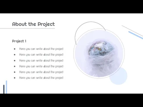 Project 1 Here you can write about the project Here