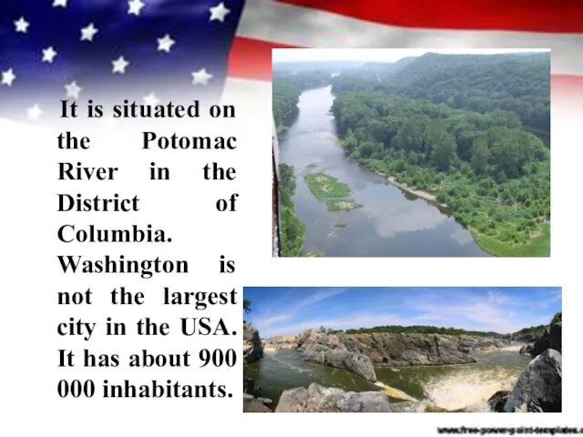 It is situated on the Potomac River in the District