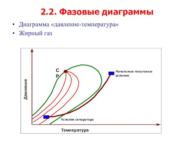 2.2. Фазовые диаграммы Диаграмма «давление-температура» Жирный газ