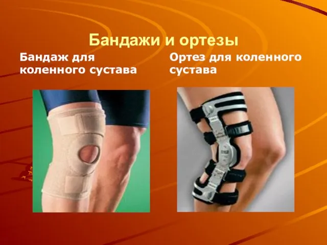 Бандажи и ортезы Бандаж для коленного сустава Ортез для коленного сустава