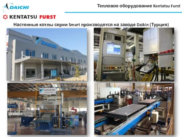 Настенные котлы серии Smart производятся на заводе Daikin (Турция) Тепловое оборудование Kentatsu Furst