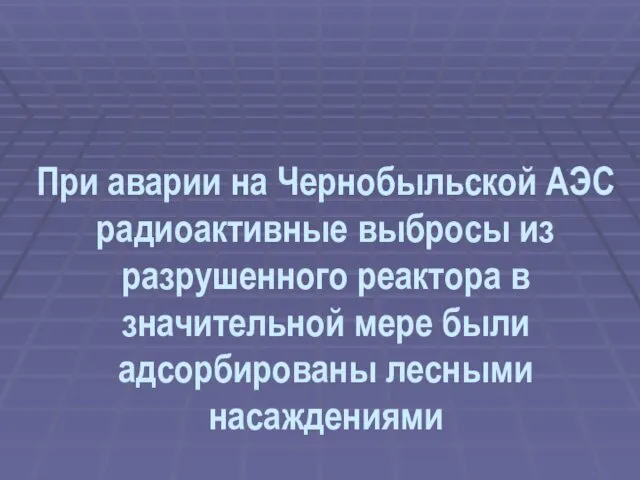 При аварии на Чернобыльской АЭС радиоактивные выбросы из разрушенного реактора