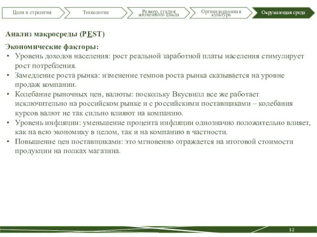 Цели и стратегия Технологии Размер, стадия жизненного цикла Организационная культура