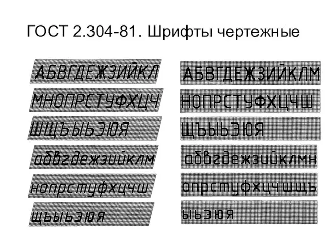 ГОСТ 2.304-81. Шрифты чертежные