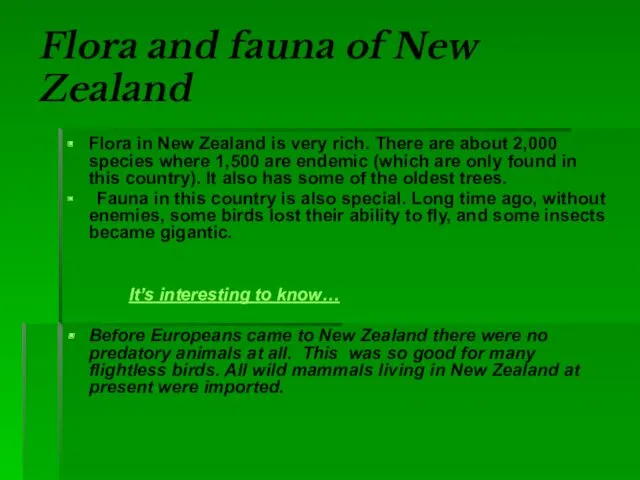 Flora and fauna of New Zealand Flora in New Zealand