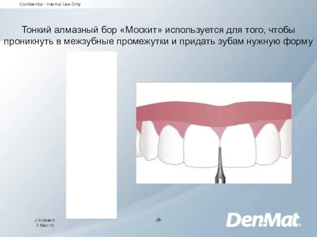 Тонкий алмазный бор «Москит» используется для того, чтобы проникнуть в