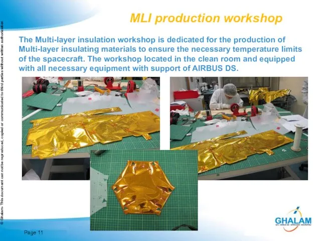 Page MLI production workshop The Multi-layer insulation workshop is dedicated for the production