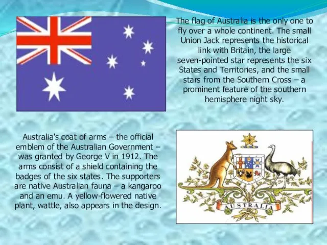 Australia's coat of arms – the official emblem of the