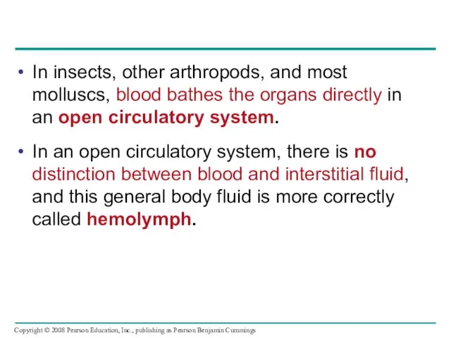 In insects, other arthropods, and most molluscs, blood bathes the