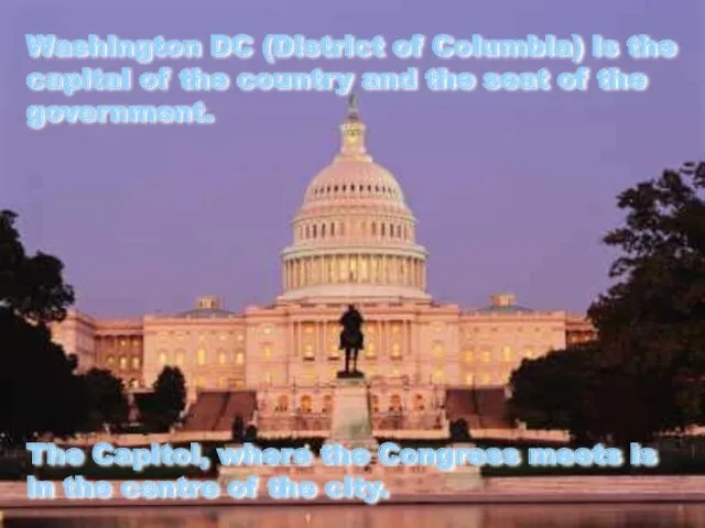 Washington DC (District of Columbia) is the capital of the