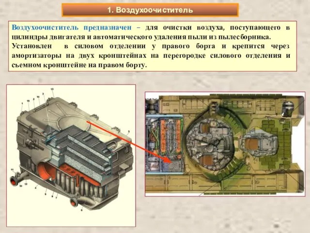 Воздухоочиститель предназначен – для очистки воздуха, поступающего в цилиндры двигателя