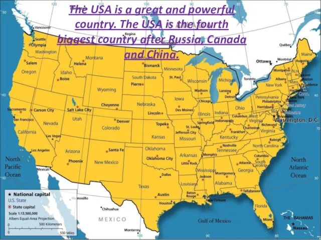 The USA is a great and powerful country. The USA