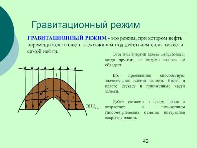 Гравитационный режим ГРАВИТАЦИОННЫЙ РЕЖИМ - это режим, при котором нефть