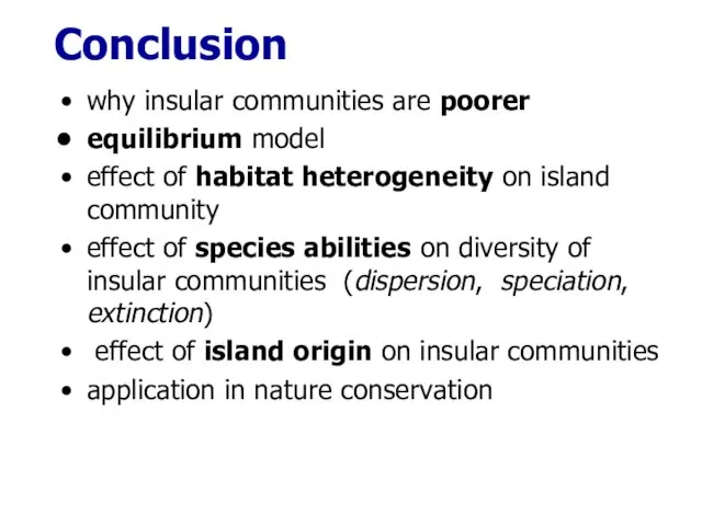 Conclusion why insular communities are poorer equilibrium model effect of