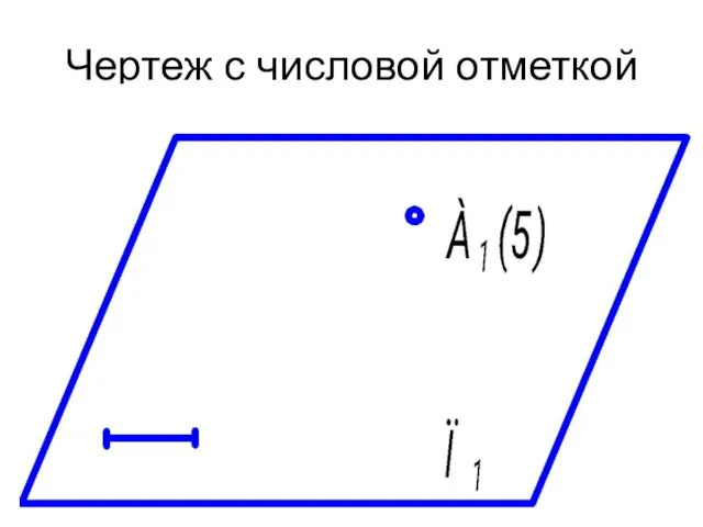 Чертеж с числовой отметкой