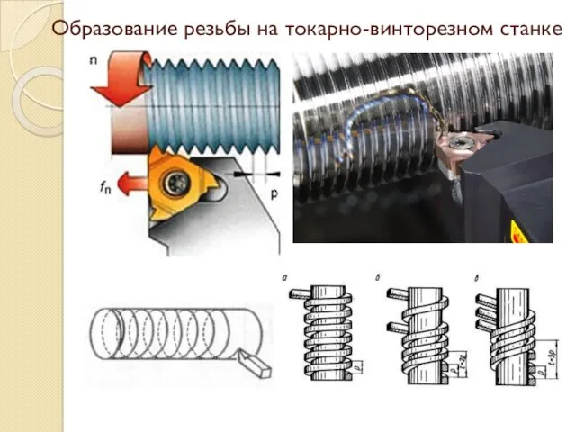 Образование резьбы на токарно-винторезном станке